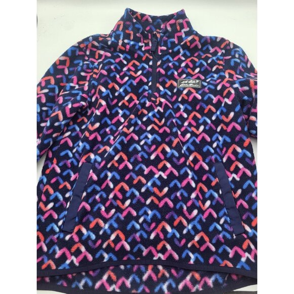 Eddie Bauer Youth Girls Quest Fleece 1/4 Zip Pullover Medium 10/12 Mock Neck - Picture 2 of 11